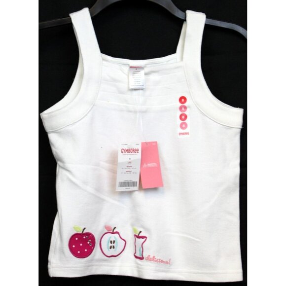 NEW 2007 Gymboree Candy Apple Tank Top sz 8 Shirt Applique Embroidery Pleated - Picture 2 of 6